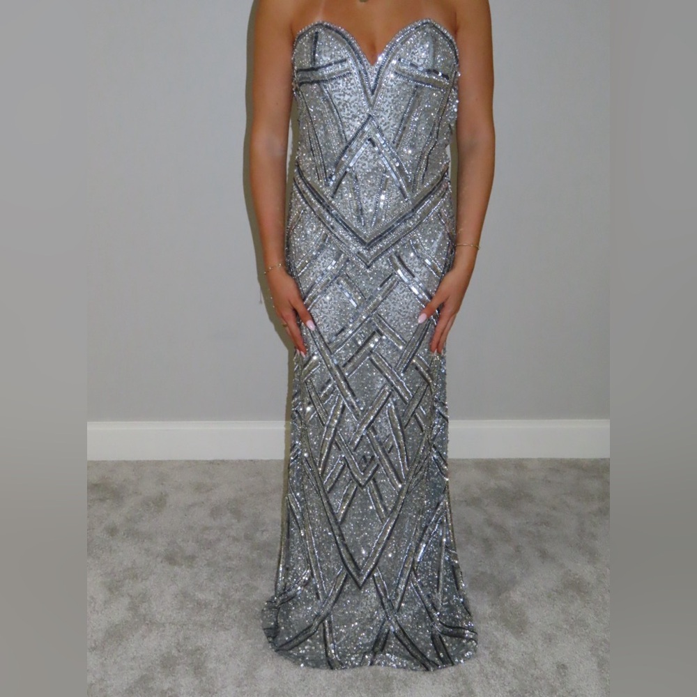 Evening dress silver